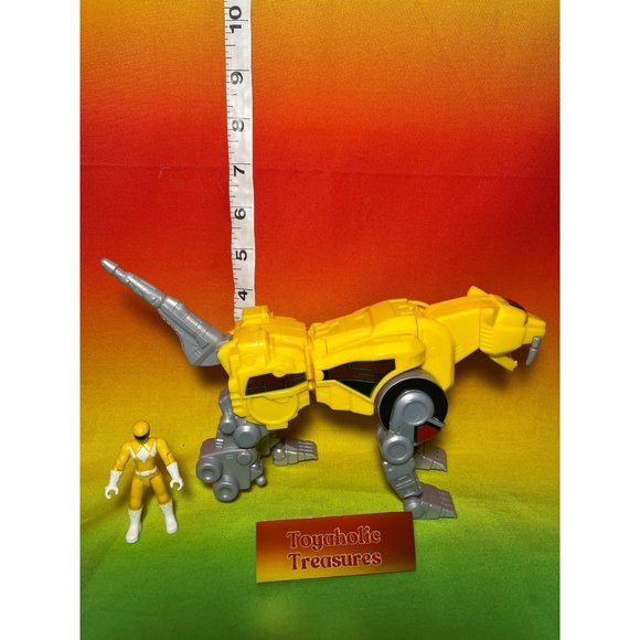 Power Rangers Legacy Collection Sabertooth Tiger Zord w/ Yellow Ranger - Picture 2 of 2